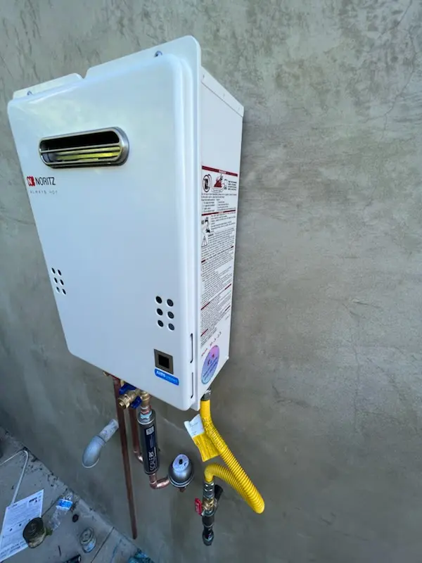 Tankless water heater installation for Kiesel homes